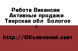 Работа Вакансии - Активные продажи. Тверская обл.,Бологое г.